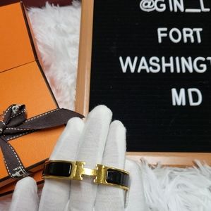 100% Authentic HERMÈS Clic H Bracelet in Black